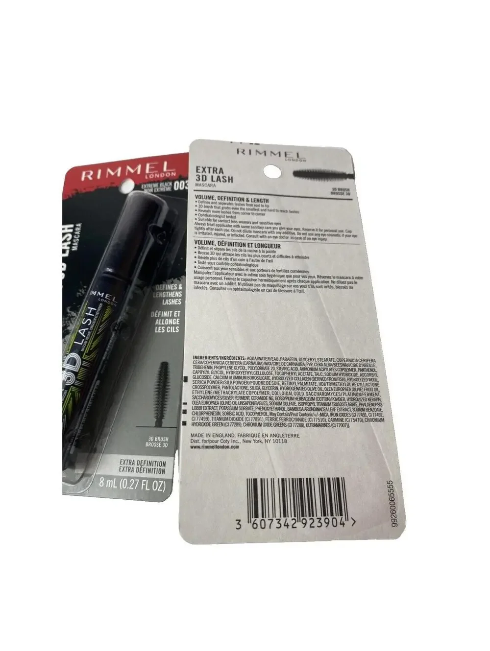 Rimmel 3D mascara 3pc Lot New make up